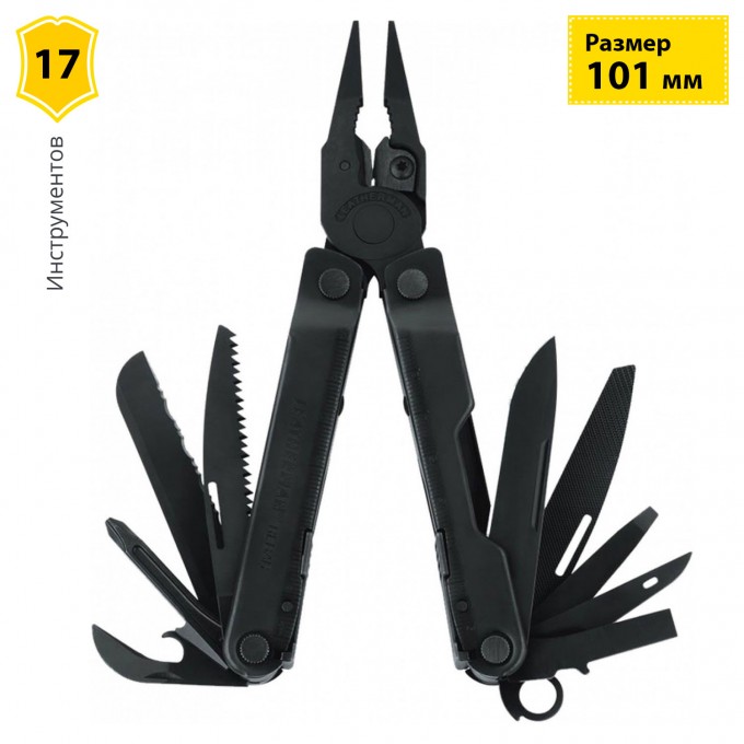 Мультитул LEATHERMAN REBAR BLACK с нейлоновым чехлом MOLLE 831563 Мультитул LEATHERMAN REBAR BLACK с нейлоновым чехлом MOLLE 831563