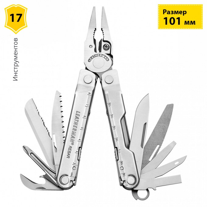 Мультитул LEATHERMAN REBAR с нейлоновым чехлом 831557 Мультитул LEATHERMAN REBAR с нейлоновым чехлом 831557