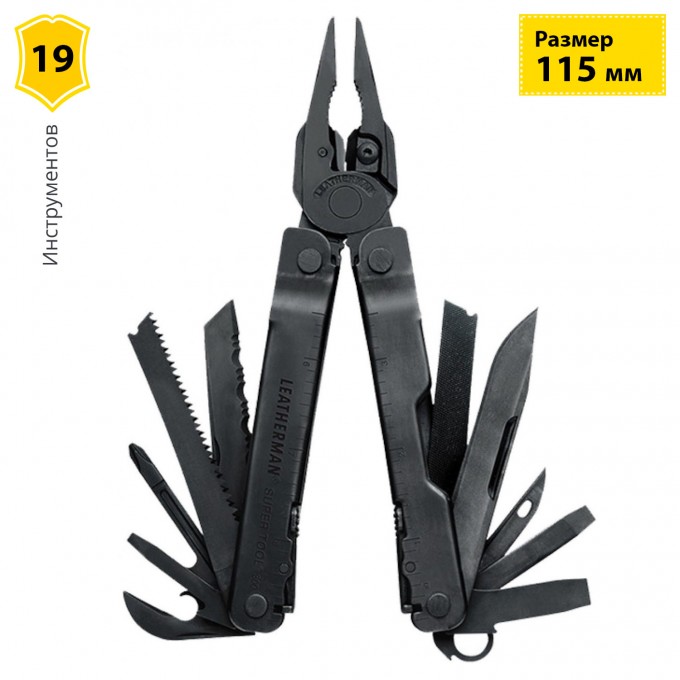Мультитул LEATHERMAN SUPER TOOL 300 BLACK с нейлоновым чехлом 831151 Мультитул LEATHERMAN SUPER TOOL 300 BLACK с нейлоновым чехлом 831151