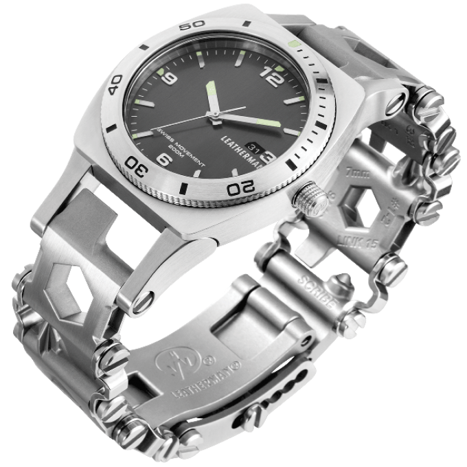 Часы - мультитул LEATHERMAN TREAD TEMPO LT STEEL 832589 Часы - мультитул LEATHERMAN TREAD TEMPO LT STEEL 832589