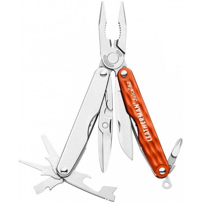 Мультитул LEATHERMAN JUICE S2 CINNABAR ORANGE в подарочной упаковке 831983 Мультитул LEATHERMAN JUICE S2 CINNABAR ORANGE в подарочной упаковке 831983